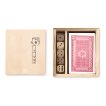 Conjunto de jogos personalizado de madeira com logo Casino cor madeira