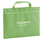 Bolsa para documentos barata em non-woven 80 g/m2 Budget cor verde-claro imagem com logo