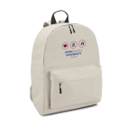 Mochilas de desenho com bolso frontal e alças acolchoadas Colors cor bege imagem com logo