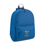 Mochilas de desenho com bolso frontal e alças acolchoadas Colors cor azul real imagem com logo