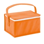 Saco térmico barato de non-woven com capacidade para 6 latas Frigid cor cor-de-laranja