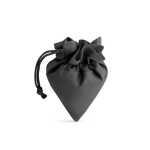 Saco de compras personalizado dobrável de poliéster 190T Raspberry cor preto