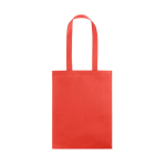 Saco de non-woven termo-selado com alças compridas de 80g/m2 cor vermelho