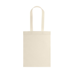 Saco de non-woven termo-selado com alças compridas de 80g/m2 cor bege