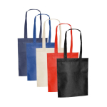 Saco de non-woven termo-selado com alças compridas de 80g/m2 varias cores