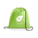 Mochilas personalizadas baratas em non-woven 80 g/m2 Downtown cor verde-claro imagem com logo