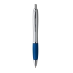 Esferográficas empresariais com antideslizante tinta azul Silver&Color cor azul primeira vista