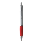 Esferográficas empresariais com antideslizante tinta azul Silver&Color cor vermelho primeira vista