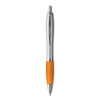 Esferográficas empresariais com antideslizante tinta azul Silver&Color cor cor-de-laranja primeira vista