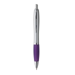 Esferográficas empresariais com antideslizante tinta azul Silver&Color cor violeta primeira vista