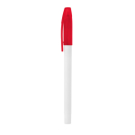 Caneta clássica muito económica com tampa tinta azul Colorcap Print cor vermelho