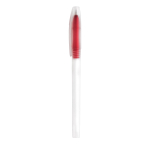 Caneta com tampa transparente colorida e tinta azul Clear Print cor vermelho