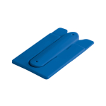 Porta-cartões de silicone com adesivo para telemóvel MobileStand cor azul