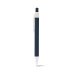 Bloco de notas papel reciclado, argolas e caneta, folhas pautadas B6 primeira vista