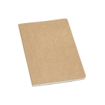 Cadernos ecológicos personalizados com bolso, folhas A5 pautadas Journal cor natural