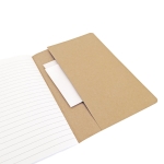 Cadernos ecológicos personalizados com bolso, folhas A5 pautadas Journal cor natural terceira vista