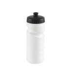 Bidões personalizados com corpo branco e bocal colorido 530ml Grip cor preto