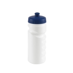 Bidões personalizados com corpo branco e bocal colorido 530ml Grip cor azul