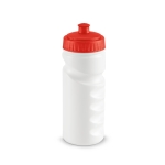 Bidões personalizados com corpo branco e bocal colorido 530ml Grip cor vermelho
