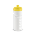 Bidões personalizados com corpo branco e bocal colorido 530ml Grip cor amarelo