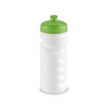 Bidões personalizados com corpo branco e bocal colorido 530ml Grip cor verde-claro