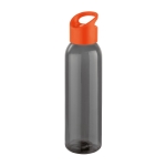 Elegante garrafa corporativa de plástico de cor preta 630ml Dark cor cor-de-laranja