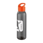 Elegante garrafa corporativa de plástico de cor preta 630ml Dark cor cor-de-laranja imagem com logo