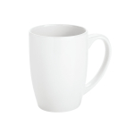 Caneca de cerâmica branca design em voga 350ml Crescent Plus Economy cor branco