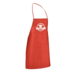 Aventais baratos em non-woven com bolso 80 g/m2 Basic Style cor vermelho imagem com logo