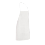 Aventais baratos em non-woven com bolso 80 g/m2 Basic Style cor branco