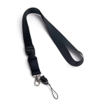 Lanyard de 2 cm de poliéster com minilanyard e fecho Doubleclip Plus