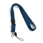 Lanyard de 2 cm de poliéster com minilanyard e fecho Doubleclip Plus