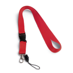 Lanyard de 2 cm de poliéster com minilanyard e fecho Doubleclip Plus