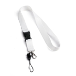 Lanyard de 2 cm de poliéster com minilanyard e fecho Doubleclip Plus