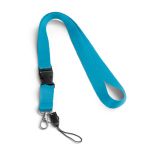 Lanyard de 2 cm de poliéster com minilanyard e fecho Doubleclip Plus