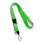 Lanyard de 2 cm de poliéster com minilanyard e fecho Doubleclip Plus