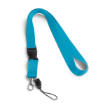 Lanyard de 2 cm de poliéster com minilanyard e fecho Doubleclip Plus