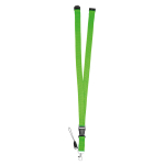 Lanyard de poliéster de 2 cm com fecho de segurança Doubleclip Extra cor verde maçã terceira vista