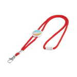 Lanyard personalizado 0,5 cm e poliéster apto para gota de resina Cord cor vermelho imagem com logo