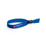 Pulseira para eventos de cetim suave e brilhante com fecho segurança imagem com logo