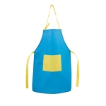Avental infantil non-woven para publicidade, 80 g/m2 Minicook cor azul-claro primeira vista