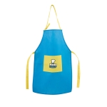 Avental infantil non-woven para publicidade, 80 g/m2 Minicook cor azul-claro imagem com logo 2
