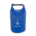Saco impermeável com alça ajustável e capacidade de 3,5L Bayside L cor azul real imagem com logo