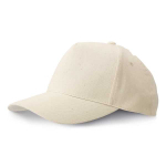 Boné de algodão de cor natural e ajuste de velcro Boné Ecostyle