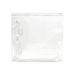 Nécessaire barato transparente hermético de PVC Globetrotter cor branco primeira vista