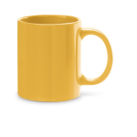 Canecas personalizadas coloridas de cerâmica de 350ml Basic Colorful cor amarelo