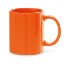 Canecas personalizadas coloridas de cerâmica de 350ml Basic Colorful cor cor-de-laranja