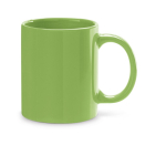 Canecas personalizadas coloridas de cerâmica de 350ml Basic Colorful cor verde-claro
