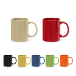 Canecas personalizadas coloridas de cerâmica de 350ml Basic Colorful varias cores
