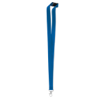 Lanyard personalizado de 2 cm com fecho de segurança BasicStyle Plus cor azul real